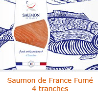 Le saumon de france fumé 4 tranches